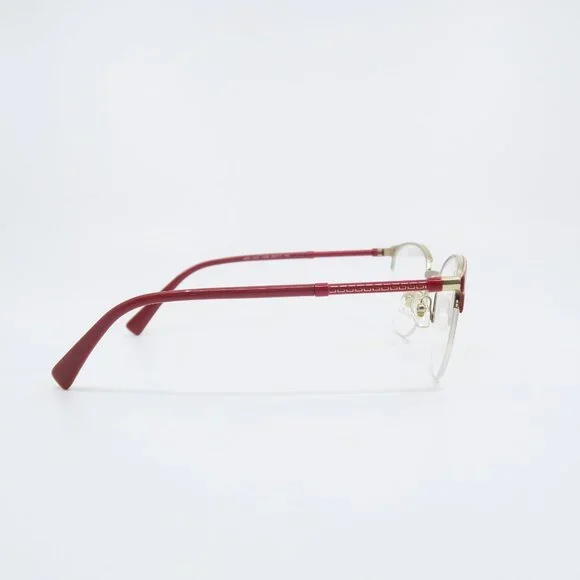 Versace MOD. 1247 1408 52mm Red and Gold Semi Rimless, New Women's Eyeglasses. - Picture 5 of 8